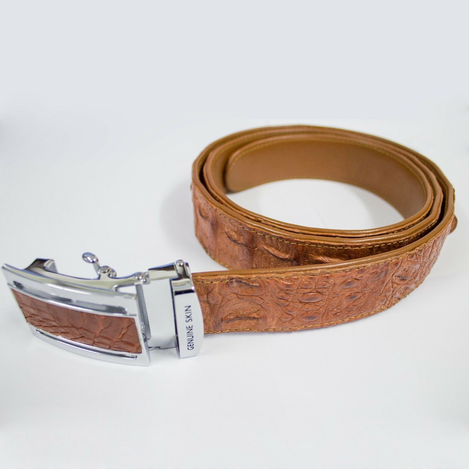 genuine hornback crocodile leather belt