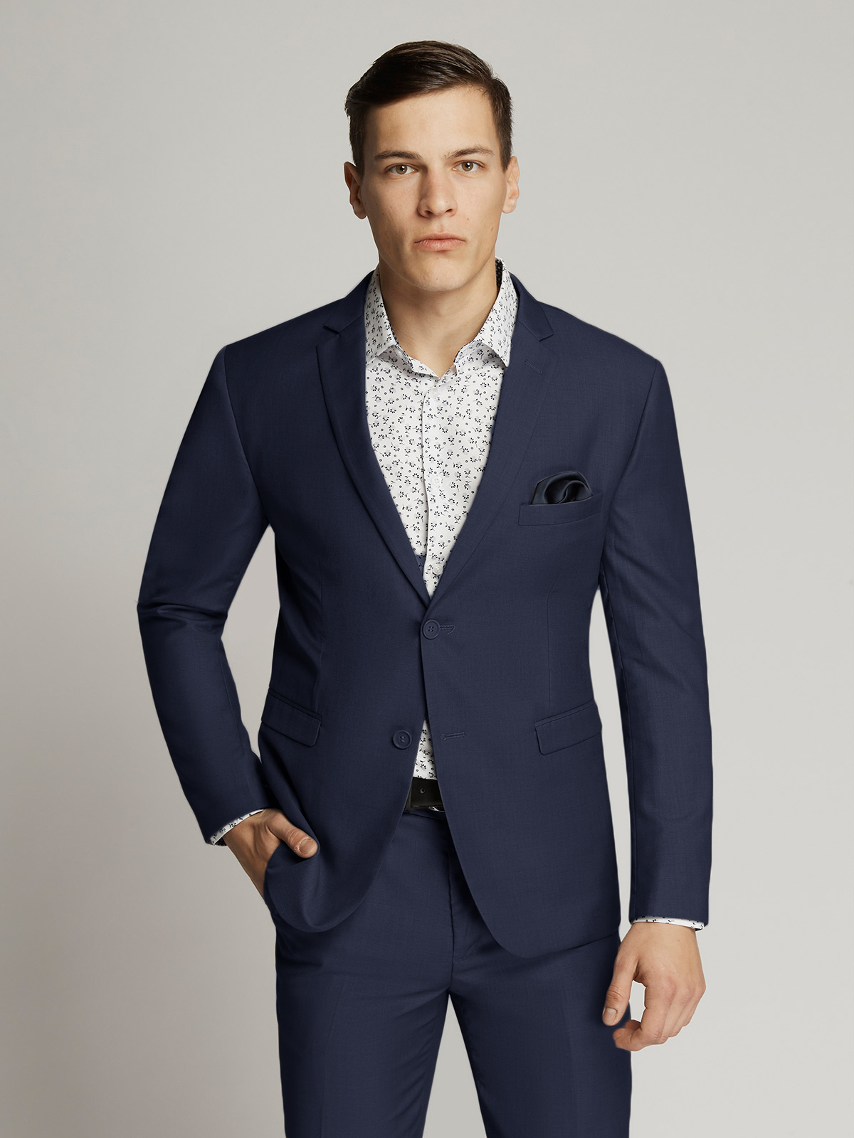 James Fine Twill Suit Blue - Bellaggio
