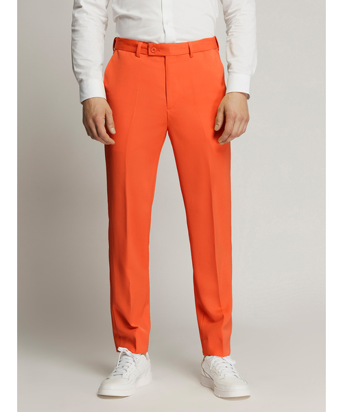 Vegas Fine Twill Plain Microfibre Trousers Orange