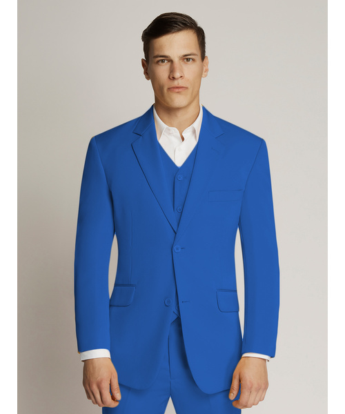Vegas Fine Twill Plain Microfibre Suit Royal Blue