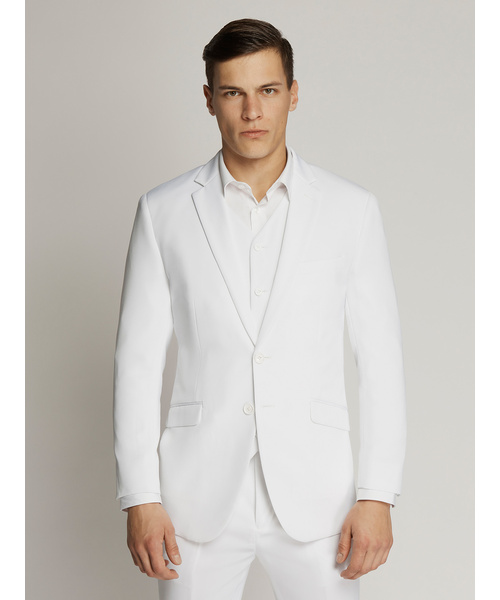 Vegas Fine Twill Plain Microfibre Suit White