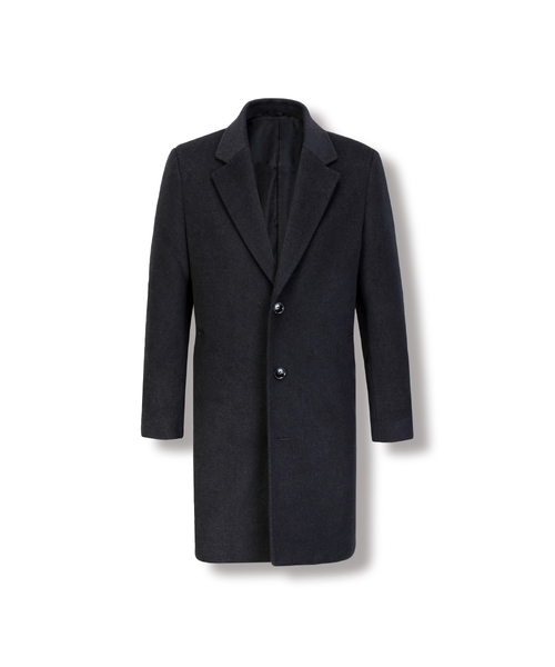 Charcoal Merino Wool Overcoat