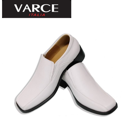 Varce Italia Slip-On White Leather Shoes