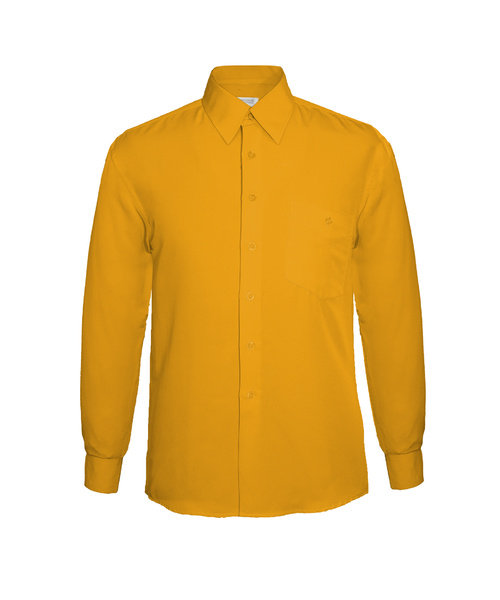 Vegas Fine Peach Microfibre Shirt Yellow