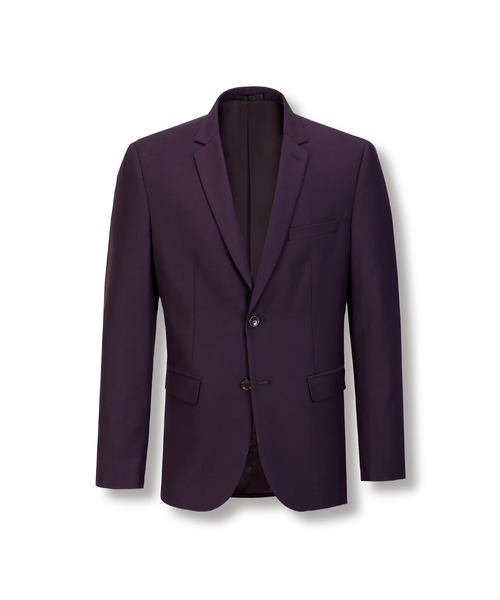 Harry Square Weave Plain Slim Fit Suit Purple