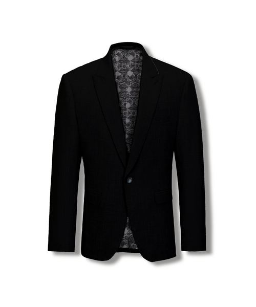 Stallone Plain Weave Stretch Suit Black