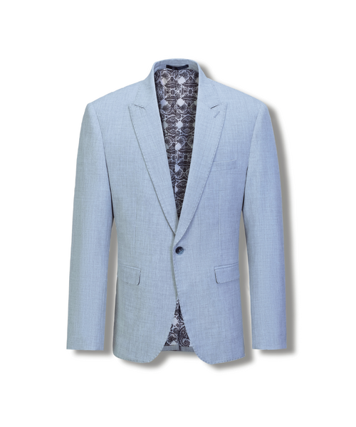 Stallone Plain Weave Stretch Suit Sky