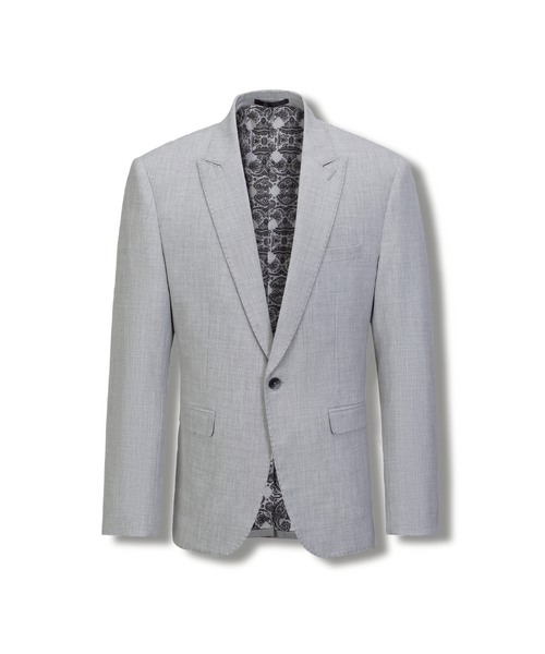 Stallone Plain Weave Stretch Suit Silver