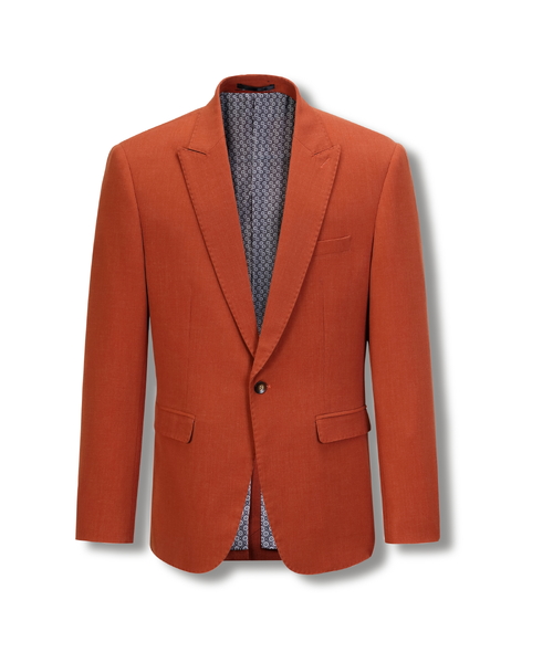 Stallone Plain Weave Stretch Suit Spice