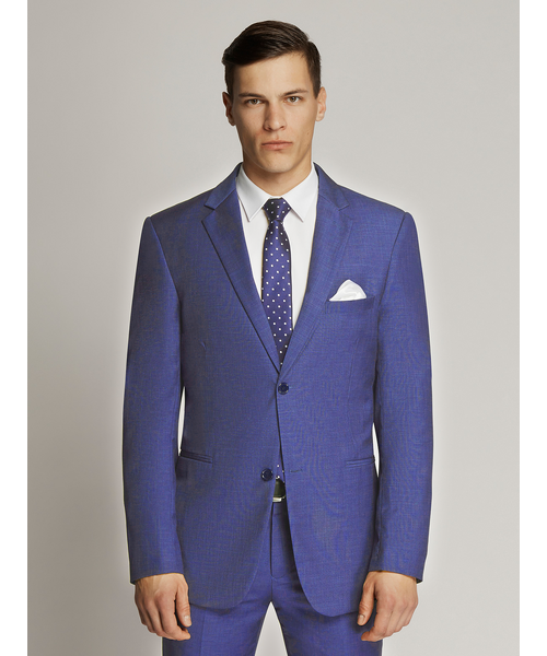 Hudson Oxford Weave Micro Suit Blue