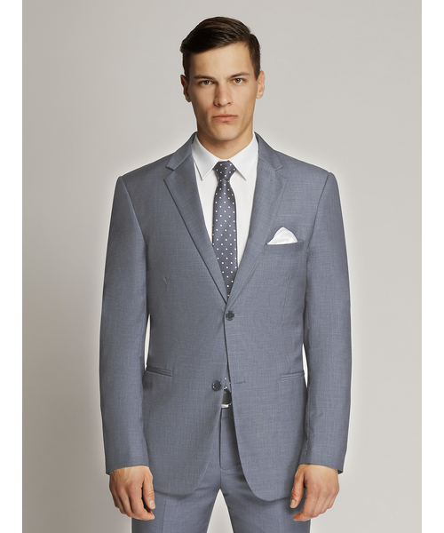 Hudson Oxford Weave Slim Fit Suit Grey