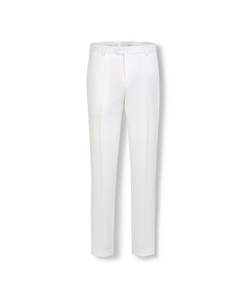 Stallone Plain Weave Stretch Trousers White