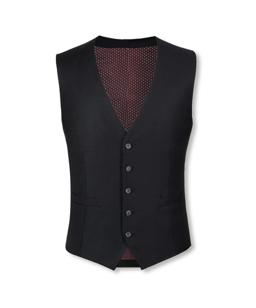 Oscar Pure Wool Vest Black